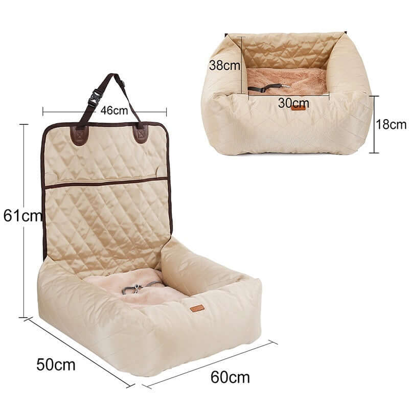 Professional 2 In 1 Pet Carrier Folding Car Seat Pad kits
