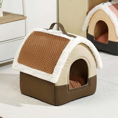 Professional Foldable Dog House Kennel Bed Mat For Small And Medium Dogs, Cats, Winter Warm Cat Bed Nest, Pet Products Basket, Pets, Puppy Cave Sofa. kits