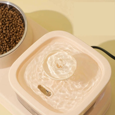 Professional Cat Water Dispenser And Feeding Bowl 2-in-1, Dry And Wet Separation Automatic Water Dispenser Sturdy Cat Feeding Bowl Cat And Dog Feeding Supplies Easy To Clean Flow Design kits