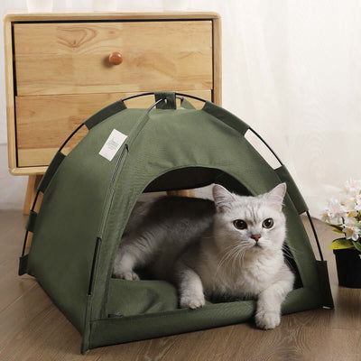Professional Cat Tent Cooling Mat Dog House Pet Sofa Camping Dog Bed With Cushion For Dog Kennel Indoor Cat Nest Cat Bed Pets Products kits