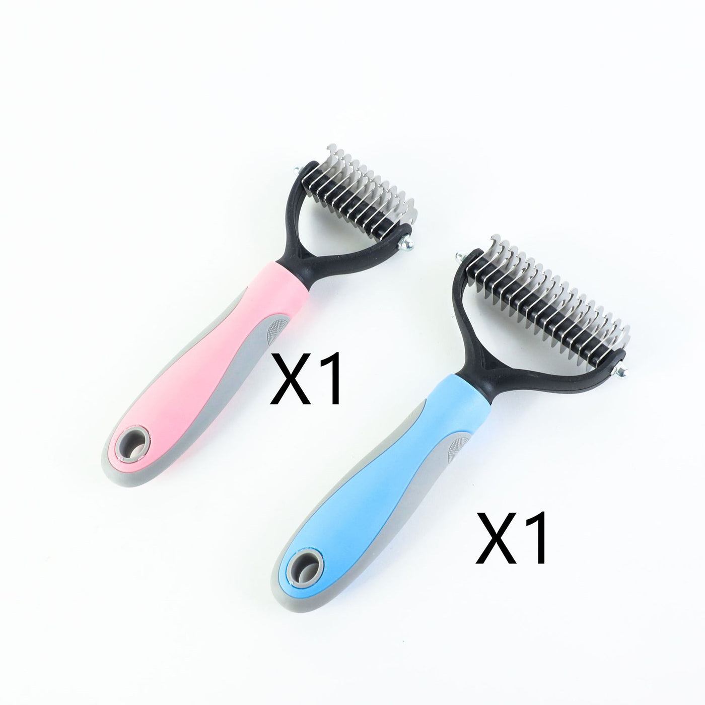 Professional Stainless Double-sided Pet Brush Hair Removal Comb Grooming Dematting Dog Grooming Shedding Tools kits
