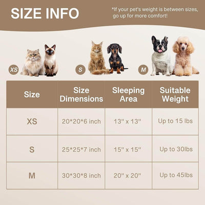 Professional MEWOOFUN Donut Dog Bed For Medium Dogs - Calming Pet Bed With Non-Slip Bottom, Washable For Pets Up To 45 Lbs Light Brown kits