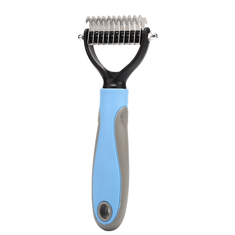 Professional Stainless Double-sided Pet Brush Hair Removal Comb Grooming Dematting Dog Grooming Shedding Tools kits
