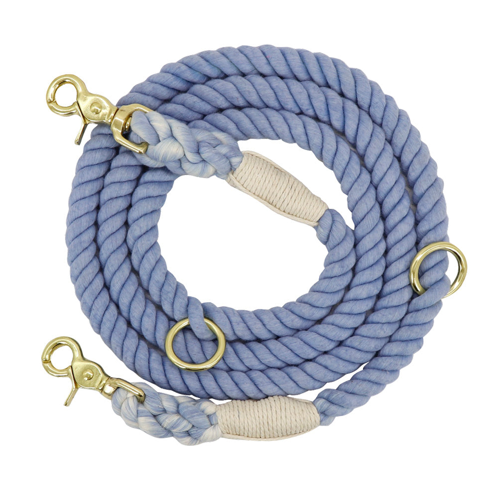 Professional Gradient Color Dog Collars Accessories Leashes Rope Metal Chain Collar Strap Pet Outdoor Walking Training Long Traction Rope kits