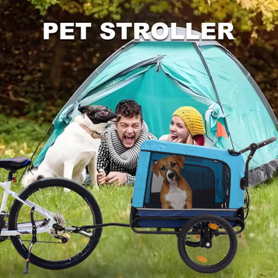 Professional Outdoor Heavy Duty Foldable Utility Pet Stroller Dog Carriers Bicycle Trailer kits