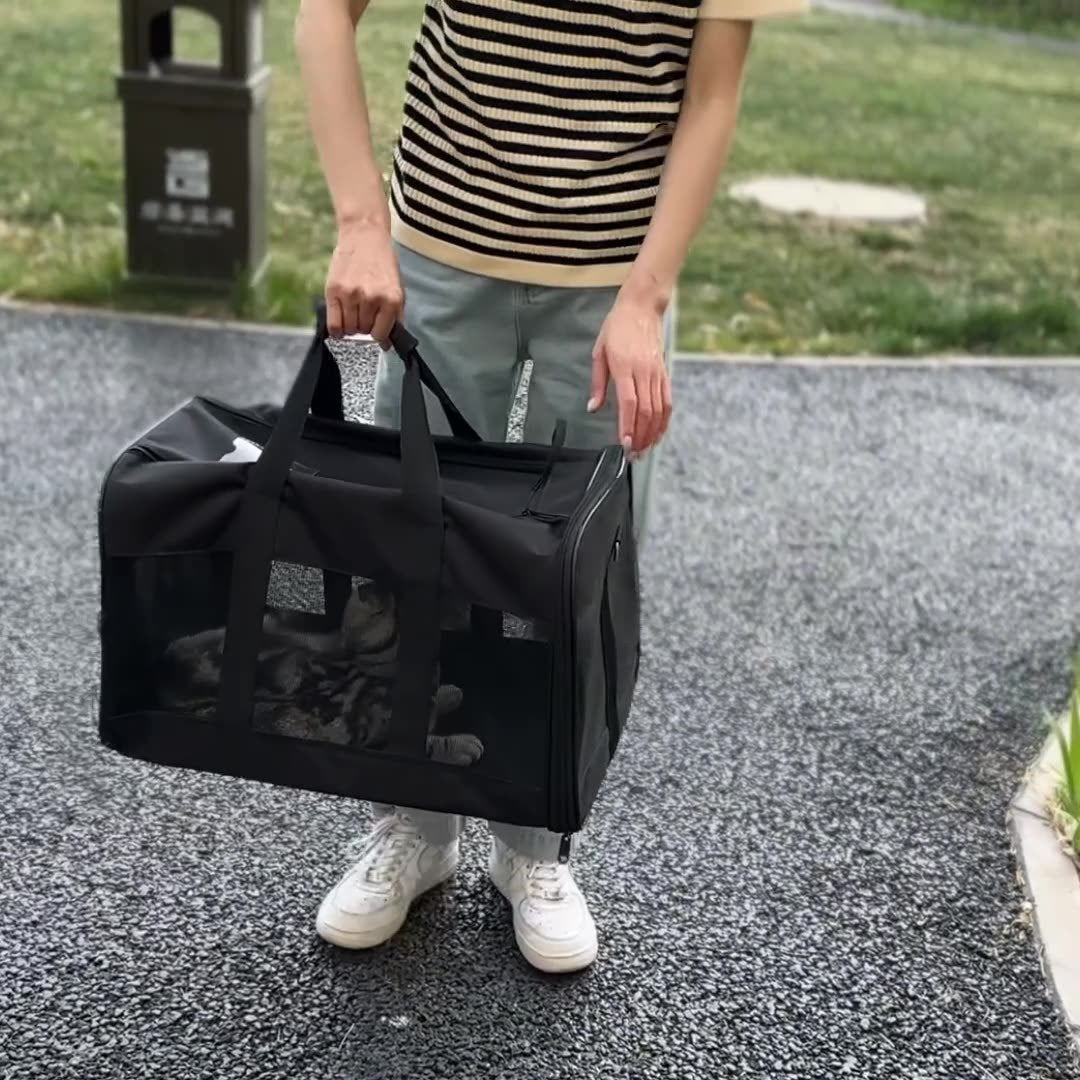 Professional Dog Cat Carriers Bags Car Portable Transport Pet Bag Cage Portable Pet Foldable Outgoing Travel Breathable Pets Handbag kits