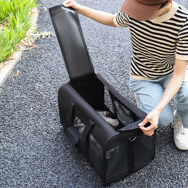 Professional Dog Cat Carriers Bags Car Portable Transport Pet Bag Cage Portable Pet Foldable Outgoing Travel Breathable Pets Handbag kits