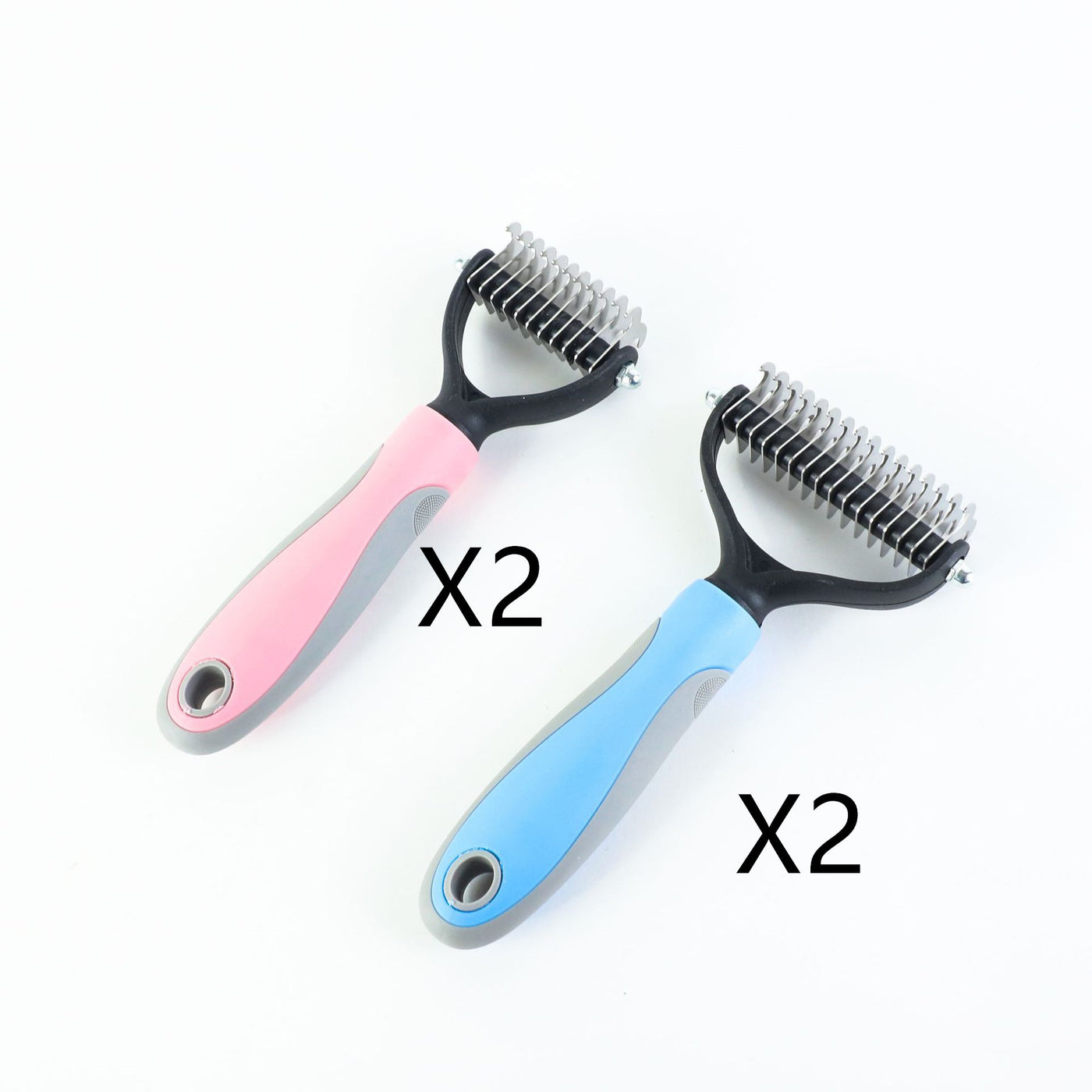 Professional Stainless Double-sided Pet Brush Hair Removal Comb Grooming Dematting Dog Grooming Shedding Tools kits
