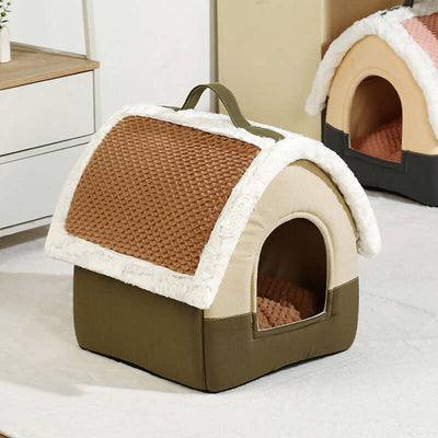 Professional Foldable Dog House Kennel Bed Mat For Small And Medium Dogs, Cats, Winter Warm Cat Bed Nest, Pet Products Basket, Pets, Puppy Cave Sofa. kits
