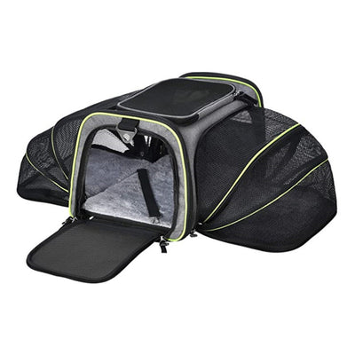 Professional Carrier For Cat Pet Airline Approved Expandable Foldable Soft Dog Carrier Opened Doors Reflective Tapes Cat Travel Bag kits