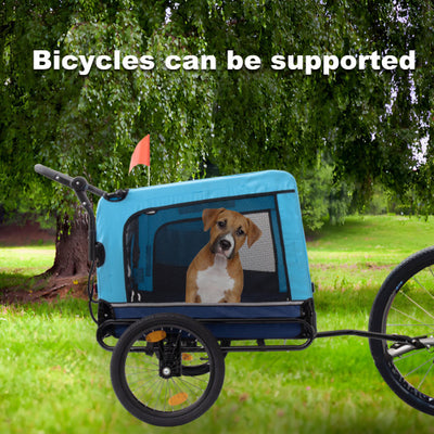 Professional Outdoor Heavy Duty Foldable Utility Pet Stroller Dog Carriers Bicycle Trailer kits