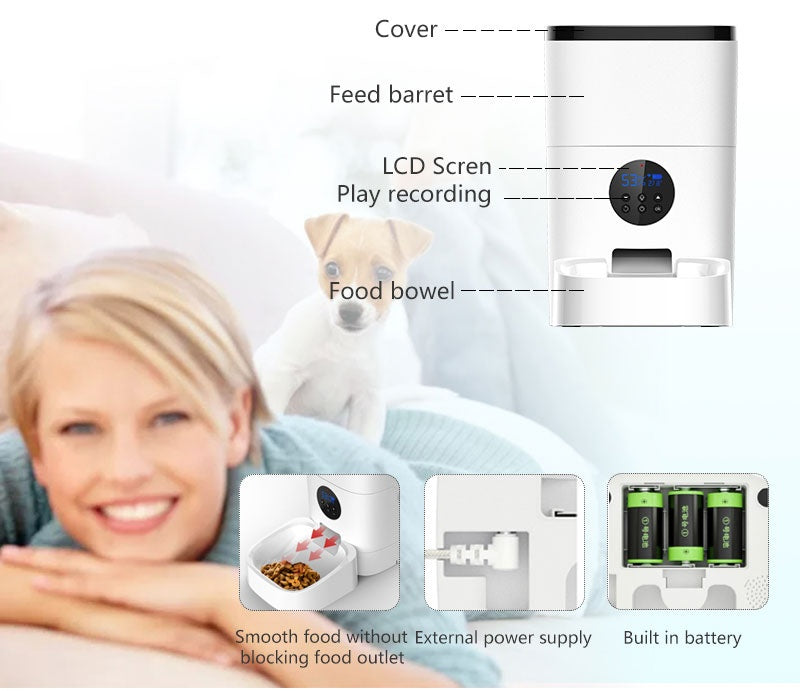 Professional Automatic Pet Feeder WIFI Feeding Machine For Cats And Dogs kits
