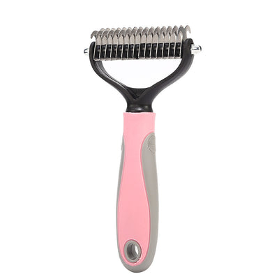 Professional Stainless Double-sided Pet Brush Hair Removal Comb Grooming Dematting Dog Grooming Shedding Tools kits