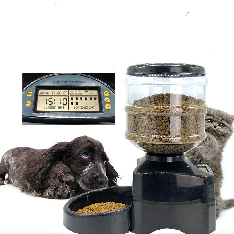 Professional Three-meal Timed Quantitative Pet Automatic Feeding Machine kits