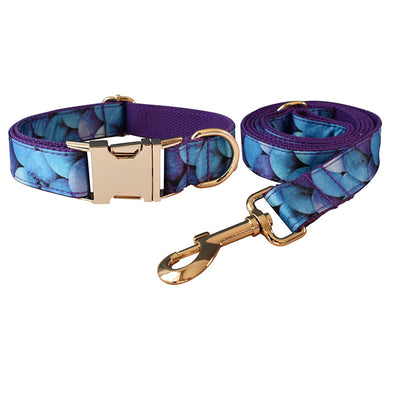 Professional Purple Bottom Mermaid For Pet Collar Bowknot Dog Collar Metal Buckle kits