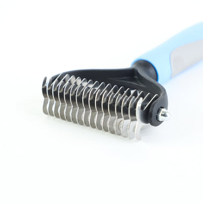 Professional Stainless Double-sided Pet Brush Hair Removal Comb Grooming Dematting Dog Grooming Shedding Tools kits