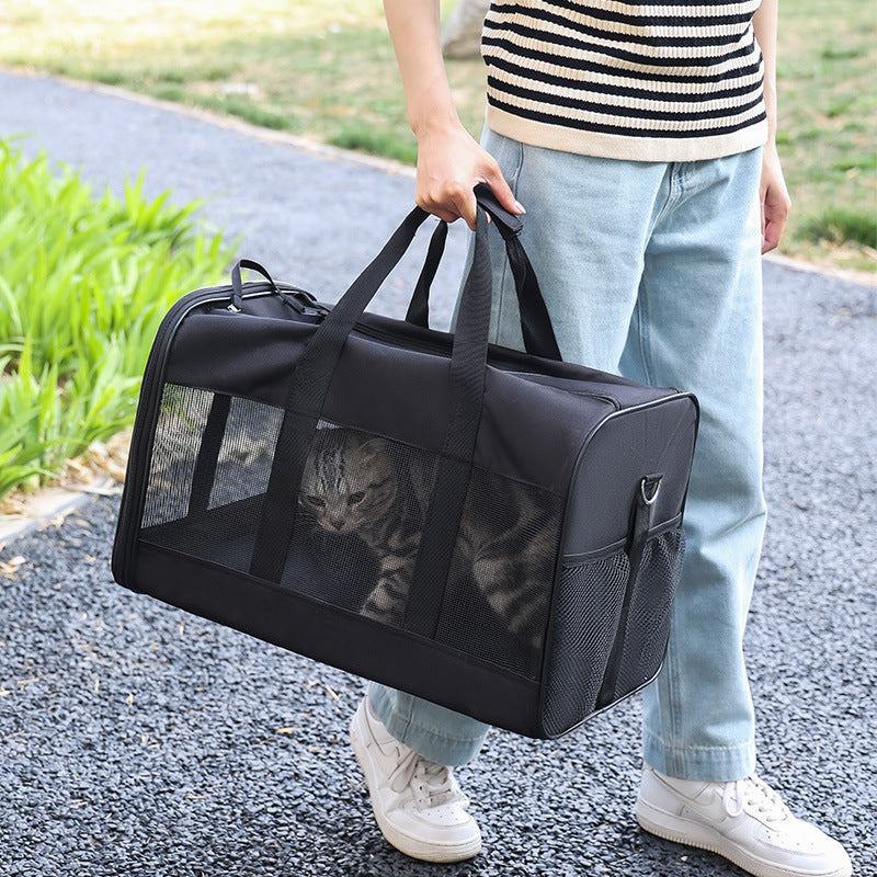 Professional Dog Cat Carriers Bags Car Portable Transport Pet Bag Cage Portable Pet Foldable Outgoing Travel Breathable Pets Handbag kits