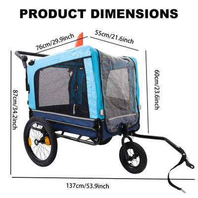 Professional Outdoor Heavy Duty Foldable Utility Pet Stroller Dog Carriers Bicycle Trailer kits