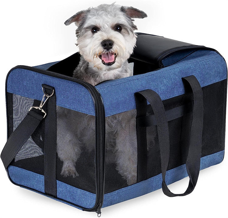 Professional Dog Cat Carriers Bags Car Portable Transport Pet Bag Cage Portable Pet Foldable Outgoing Travel Breathable Pets Handbag kits