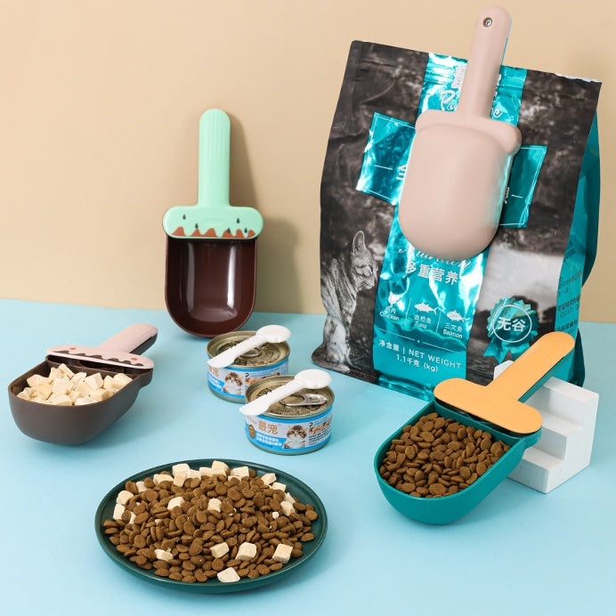 Professional Snack Bag With Canned Spoon Embedded In Shovel Cat Dog Feeding Spoon Pet Supplies kits