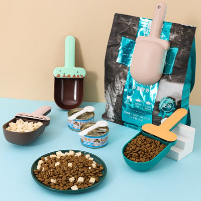 Professional Snack Bag With Canned Spoon Embedded In Shovel Cat Dog Feeding Spoon Pet Supplies kits
