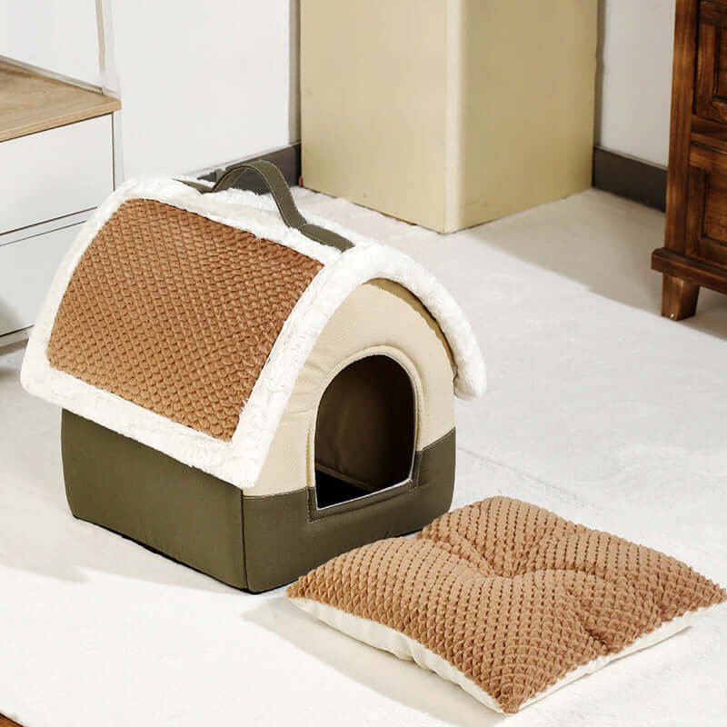 Professional Foldable Dog House Kennel Bed Mat For Small And Medium Dogs, Cats, Winter Warm Cat Bed Nest, Pet Products Basket, Pets, Puppy Cave Sofa. kits