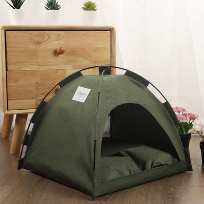 Professional Cat Tent Cooling Mat Dog House Pet Sofa Camping Dog Bed With Cushion For Dog Kennel Indoor Cat Nest Cat Bed Pets Products kits